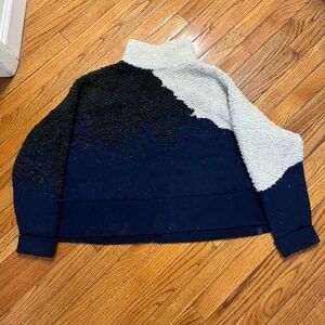 Lululemon ombre knit texture merino sweater boxy chunky turtleneck 12 apres ski